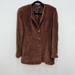 Vintage 90s Dei Tre made in Italy for Neiman Marcus Blazer Jacket Brown Sz 42